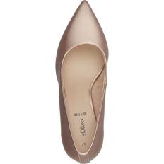 S.Oliver Skor s.Oliver Ljusrosa Pumps Med Guldskimmer Klackskor - Rose