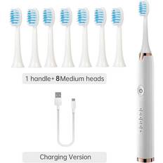 Maxpower Sonic Electric Toothbrushes Maxpower Sonic Electric Toothbrush Automatic Rechargeable Soft Hair Waterproof Ultrasonic Tooth Brush 4 Heads