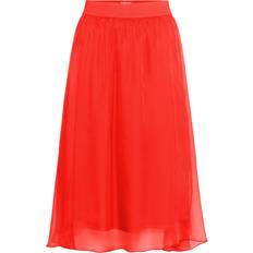 Chiffon Tøj Saint Tropez Coralsz Skirt Kvinde Flame Scarlet Midi Nederdele - Rød