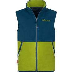 Grøn Veste Trollkids Kid's Kjerag Vest Fleecevest Børn - Blå/Olivengrøn