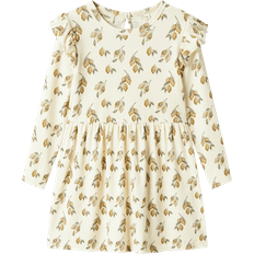 Beige - Piger Kjoler Lil'Atelier Kjole Turtledove Med Citroner - Creme