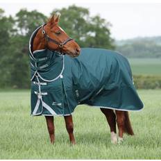 Green Horse Rugs Highlander Outdoor Blanket with Neck Cover 300g - Vert
