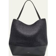 Toteme Belted Doublé Tote Bag Silhouettes - Grey Melange