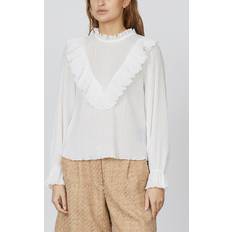 Dam Långärmade Blusar Off White