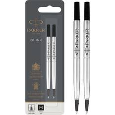 Parker Rollerball Pen Refill Medium Nib Black Pack of 2