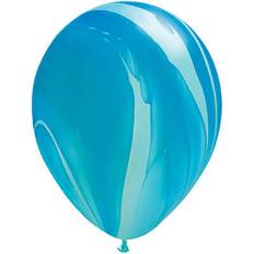 Blue Latex Balloons Qualatex Superagate Blue Regenbogen Blau Marmoriert 27,5cm 11 Inch 25 Stk Ballon 28 cm