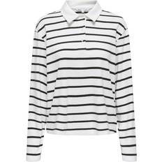 Only Pikétröjor Only Onlsira L/S Polo JRS Dam Långärmade Pikétröjor - Chocolate Torte/CD Stripes