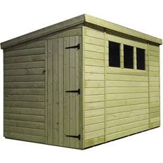Empire Sheds 2500 10 x 4ft Side Panel Door Tongue and Groove Pent Garden Shed Green (Building Area )