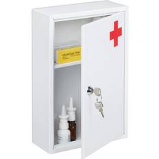 Lockable Medicine Cabinet Unfilled with 2 Compartments