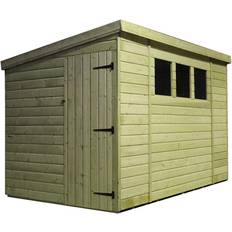 Outbuildings Empire Sheds 2500 9 x 8ft Tongue and Groove Pent Garden Shed Green (Building Area )