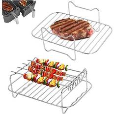 Air Fryer Rack Compatible with Ninja Tower Dual Air Fryer AF300UK AF400UK 2 Pcs
