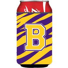 Monogram Tiger Stripe Purple Gold Can Or