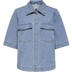Onlbelle Only Onlbelle Denim Skjorte - Light Blue Denim