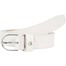 Dam - Vita Skärp Calvin Klein Leather Belt - White