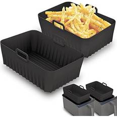 Apluskis 2-Pack Air Fryer Silicone Pots for Ninja Foodi AF300UK/AF400UK