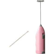Pink Milk Frothers Jojomino Electric Mini Convenient Stainless Steel Kitchen Gadgets