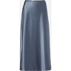 Silke/Siden Kjolar Max Mara Carnet Silk Satin Midi Skirt - Green