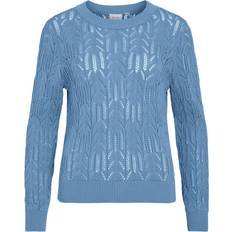 Knitted Sweaters - Mesh Jumpers Vila Round Neck Knitted Pullover