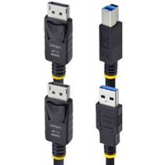 DisplayPort KVM Switches StarTech 10ft DisplayPort and USB 5Gbps KVM Cable 4K 60Hz