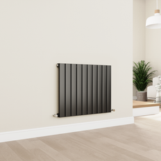 Radiators Eleganza Eco Midnight Black Horizontal Flat Designer Aluminium Radiator 600 x 750 mm 2302 BTU