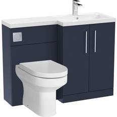 Blue Vanity Units Balterley Level Bathroom Bundle Floor Standing Vanity Basin and WC Unit with Pan