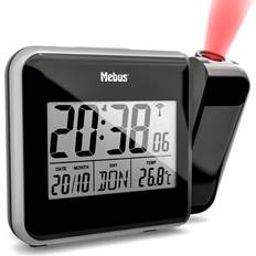 Mebus Alarm Clocks Mebus 42425 Radio Alarm Clock with Projection and Thermometer