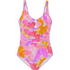 Elastan/Lycra/Spandex - Gul Badedragter Sunseeker Badedragt - Aqua/Gul/Blomme/Pink