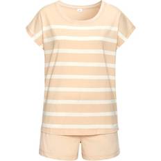 Beige Pyjamasser s.Oliver Shorty - Beige/Hvid