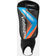 Uhlsport Benskydd Uhlsport Smalbensskydd Flex Plate Benskydd Negro Naranja Fluorescente Cian Large