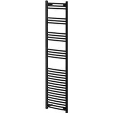 Heated Towel Rails Wholesale Domestic Colore Marco Matt 1800mm x 500mm Curved Heated Towel Rail Black