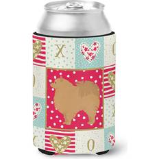 Wood Bottle Coolers Caroline's Treasures Pomeranian #1 Love Can or Hugger Multicolor Bottle Cooler