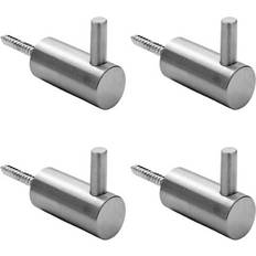 4x with Concealed Fixing 35mm Projection Satin Stainless Steel