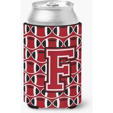 White Bottle Coolers CoolCookware Letter F Football Can or Hugger Bottle Cooler