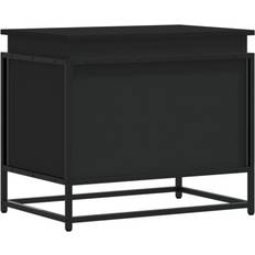 Trä Förvaringslådor vidaXL Med Lock Svart 60x40x51,5 cm Konstruerat Trä Förvaringslåda