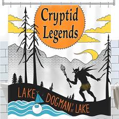 Vintage Cryptid Shower Curtain 180 x 180 cm