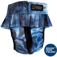 FinNero Ballerina Denim Washable Female Heat Dog Diaper 11.8 to 16.9-in Waist