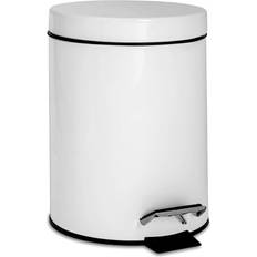 White Pedal Bins FitVille Bathroom Pedal Bin With Inner Bucket 3 Litre Bin White Finish
