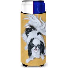 Caroline's Treasures Japanese Chin Black White Play Ultra Hugger Bottle Cooler