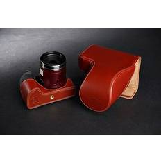 TP Original Genuine Real Leather Full Camera Case Bag Cover for Nikon P600 60X Zoom Lens Brown