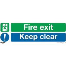 Fire Extinguishers Loops Fire Exit Keep Clear Health and Safety Sign 300 x 100mm