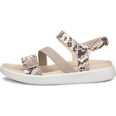 Ecco Sandaler ecco Flowt W Leather Flat Sandal - Beige