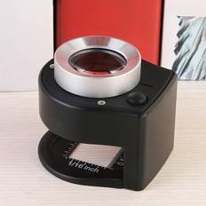 30x Loupe Magnifier Magnifying Glass Measurement with 6 Light Portable for Coins