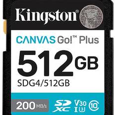 Memory Cards & USB Flash Drives Kingston 512GB SDXC Canvas Go Plus Gen4 200MB/s C10 UHS-I U3 V30