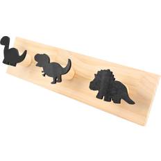 Black Hooks & Hangers Kid's Room Tlily Kids Dinosaur Coat Hooks Wooden Door Hanger
