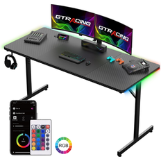 Gaming Accessories GTRACING 55 Large RGB Sturdy Gaming Desk with Mouse Pad