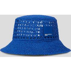 Karl Lagerfeld Hattar Karl Lagerfeld Box Logo Raffia Bucket Hat - Klj Blue
