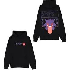 Pokémon Jumpers Pokémon Gengar Block Print Hooded Sweater - Black