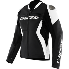 Dainese Racing 5 Damen Motorrad Lederjacke - Black/White Damen