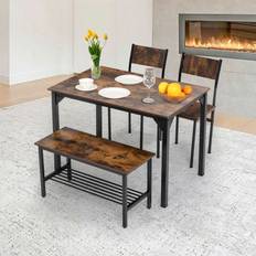 Westwood Compact Table and 2 Chairs 1 Bench 4 pcs Dining Set