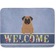 Carpets & Rugs Caroline's Treasures Pug Welcome Floor Mat 19 x 27 Multicolor Brown